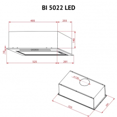 Вытяжка встраиваемая Perfelli BI 5022 WH LED в Запорожье